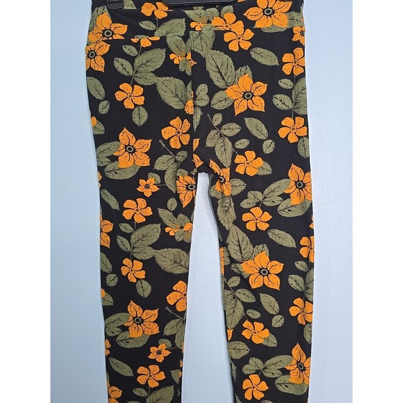 Women's One Size Leggings Lot of 3 Floral Print Stretch OS Buttery Soft Lularoe - Picture 4 of 16